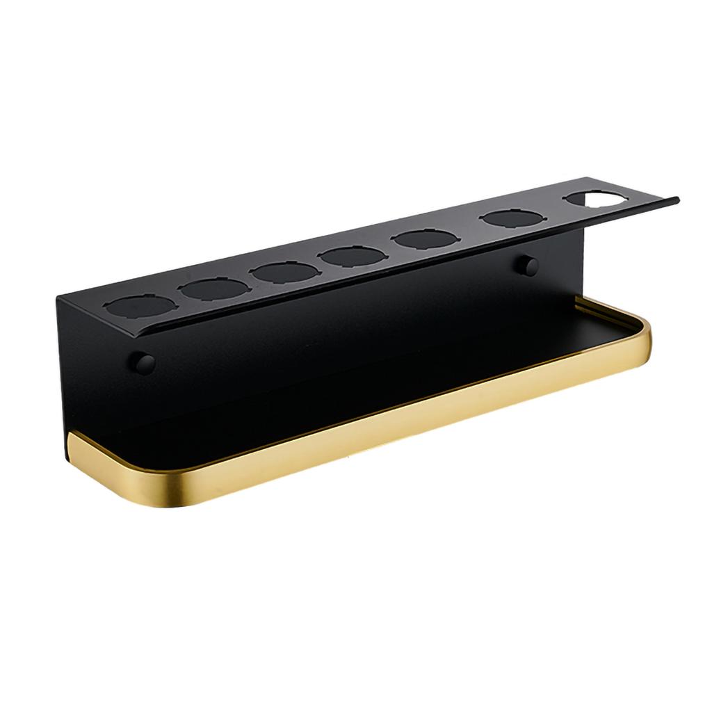 Curling Iron Storage Racks Aluminum Curling Iron Set Display Stand Shelf Multifunction Hair Dryer Curling Wand Storage Holders