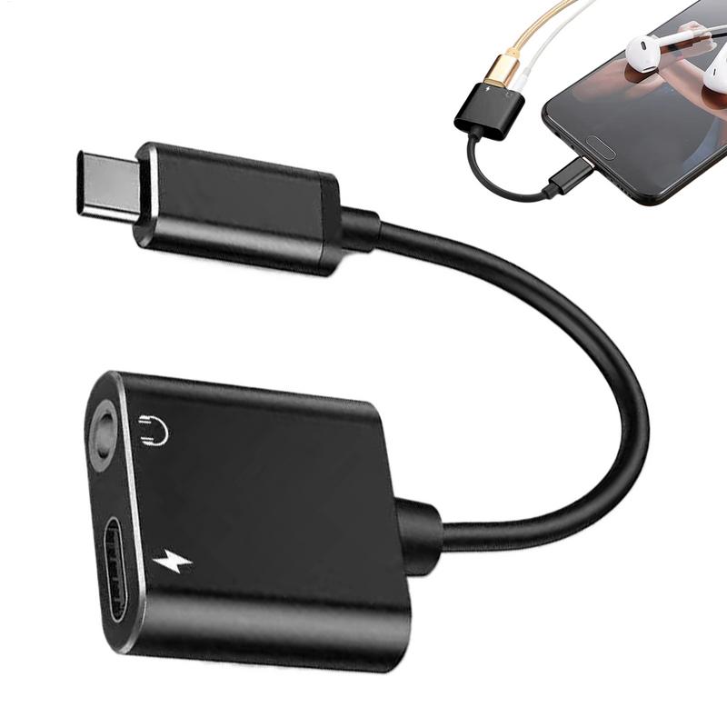 USB C Headphone Adapter USB C to Aux Audio Dongle Cable Cord Tablet Fast Charging Charger Adapter Typec to 3.5mm Adapter