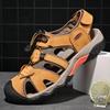 Men's Sandals Classic Genuine Leather Sandals Fashion Outdoor Hiking Shoes Light Breathable Non-slip Sneakers 38-48