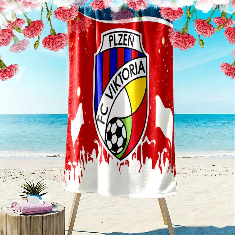 FC Viktoria Plzen Print Beach Towel, Large Soft Quick Dry Towel for Beach Camping Swimming