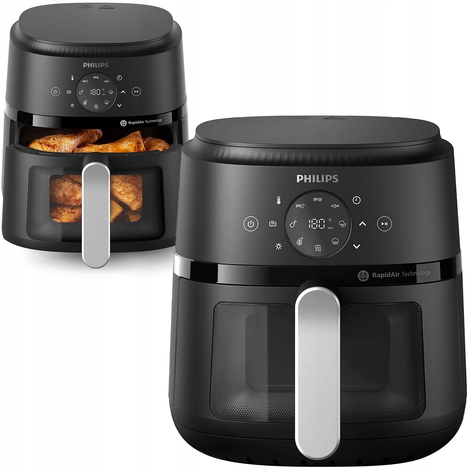 Philips NA221/00 Heißluftfritteuse 4,2L 1500W Schwarz/Silber schwarz
