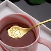 Stainless Steel Cat Claw Coffee Spoon Small Stirring Spoons Ice Cream Cake Dessert Teaspoon Scoops Tableware Kitchen Tools