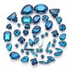 Mixed 50 Rhinestones Single Claw Glass Hand Sewing Drill Claw Drill DIY Wedding Decoration Clothing Crystal Buckle Rhinestone Sew on Beads