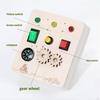 Switch Board Electronic Educational Toy Wooden Sensory Toys with Buttons Busy Led