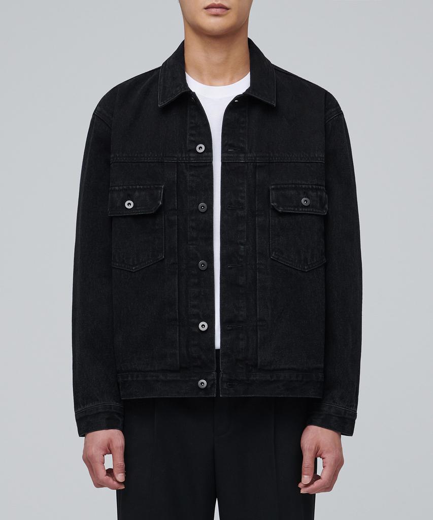 Musinsa Standard Relaxed Denim Trucker Jacket 2 [Washed Black]