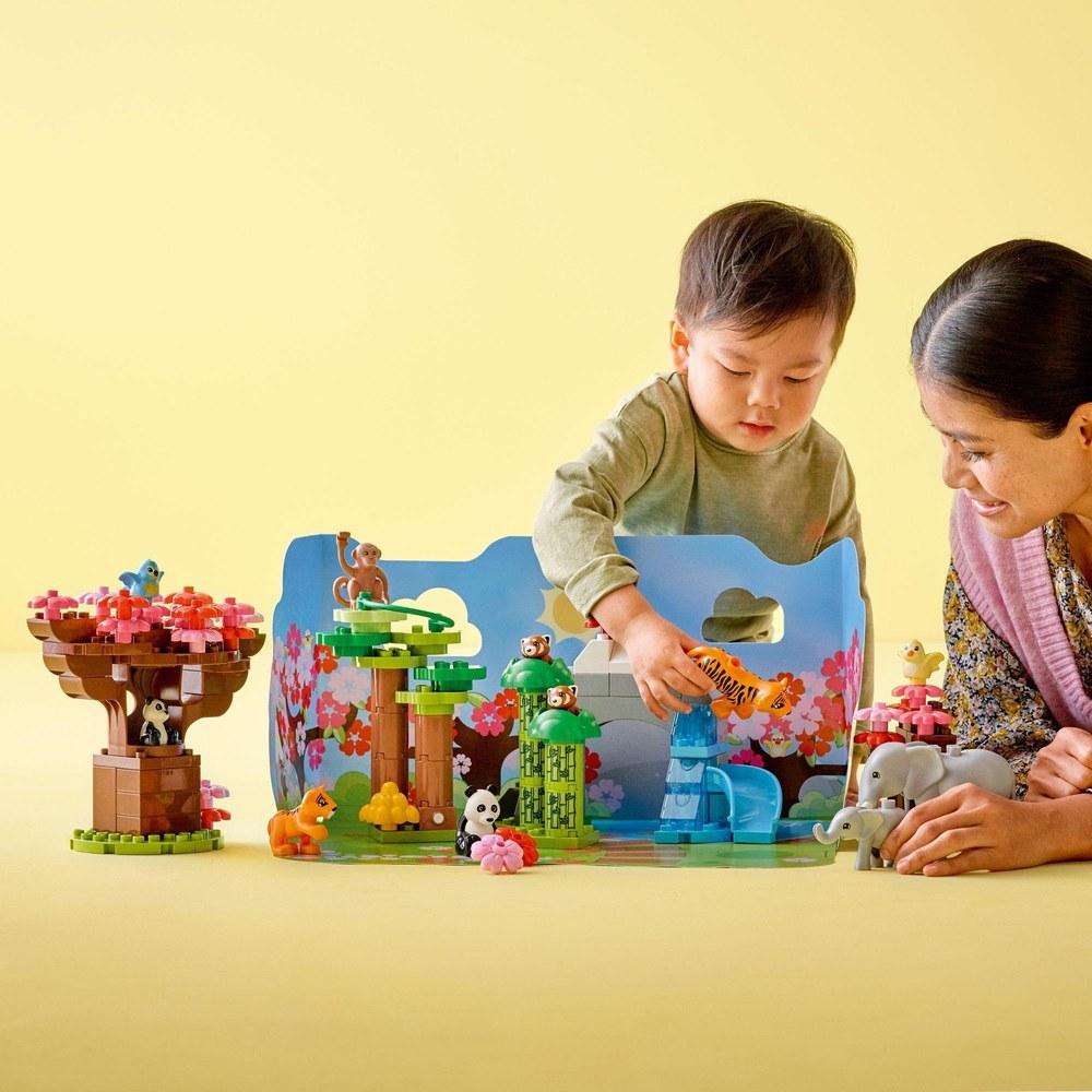 LEGO DUPLO Town Asian Animals Toy Block Set 10974 Animal Figures Gift for Toddlers and Babies Aged 2 and Up