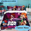 Custom Name 3PCS Friday Night Bedding Set Including 1pc Duvet Cover And 2pcs Pillowcases for Bedroom, Dormitory Gift Home Decor