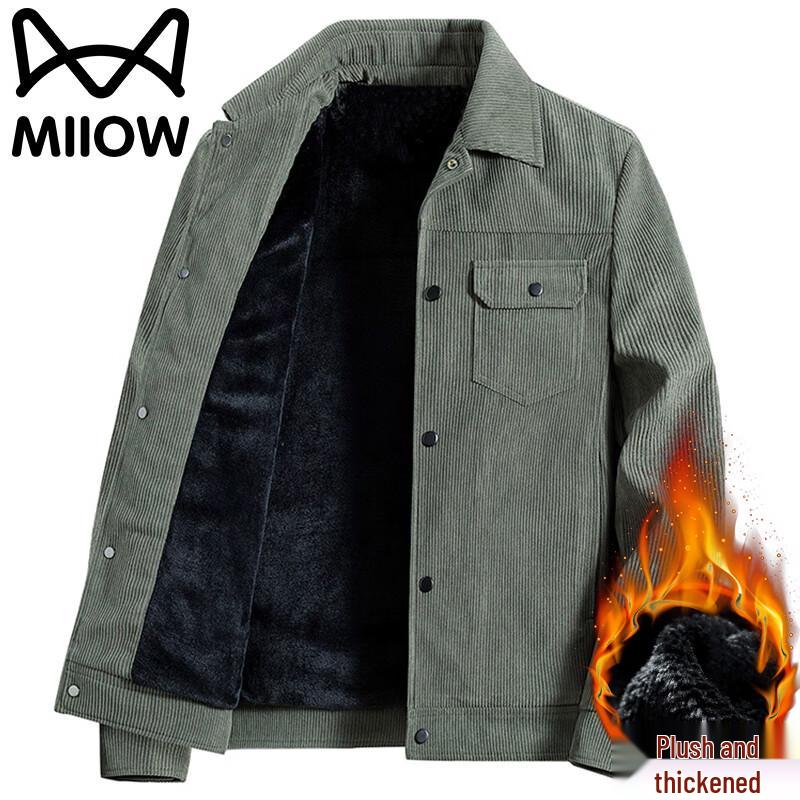 

Mao Ren Men s Autumn/Winter Fleece-Lined Casual Jacket 6XL