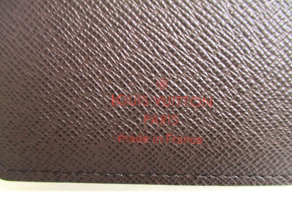 Authentic LOUIS VUITTON Damier Brown Leather Card Holder Notebook Cover #a903  Refurbished