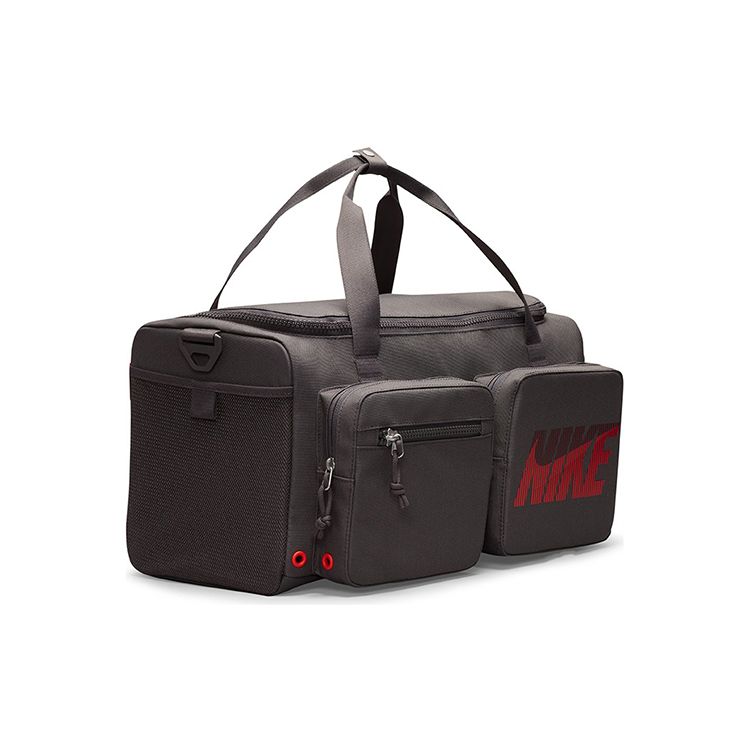Nike Utility Power Series Large Logo High Capacity Air Cushion Strap Fabric Travel Gym Tote Crossbody Shoulder Bag Unisex bags Gray DB1147-254