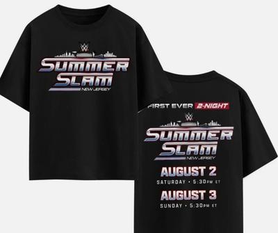 WWE Summerslam 2025 New Jersey 2025 Data e Ora T-shirt Unisex Taglia