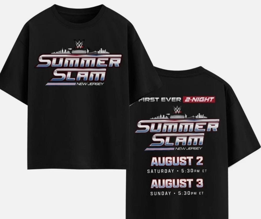 

WWE Summerslam 2025 New Jersey 2025 Date And Time Unisex T-Shirt Size L
