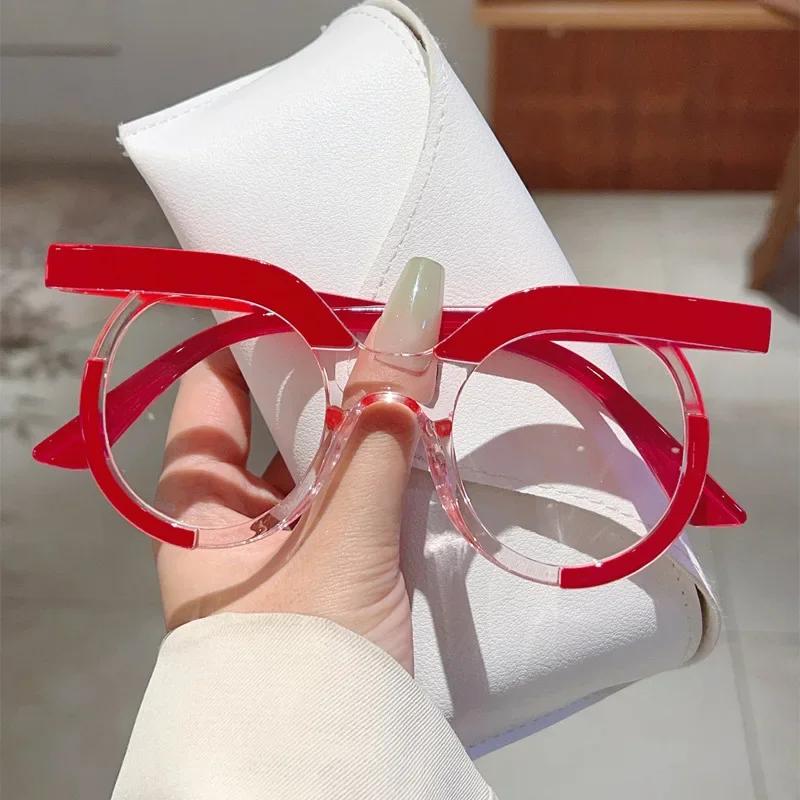 

Men Women Personalized Owl Frame Blue Ray Protection Glasses Stylish Street Shooting Glasses Frame Party Decoration Flat Eyeglasses