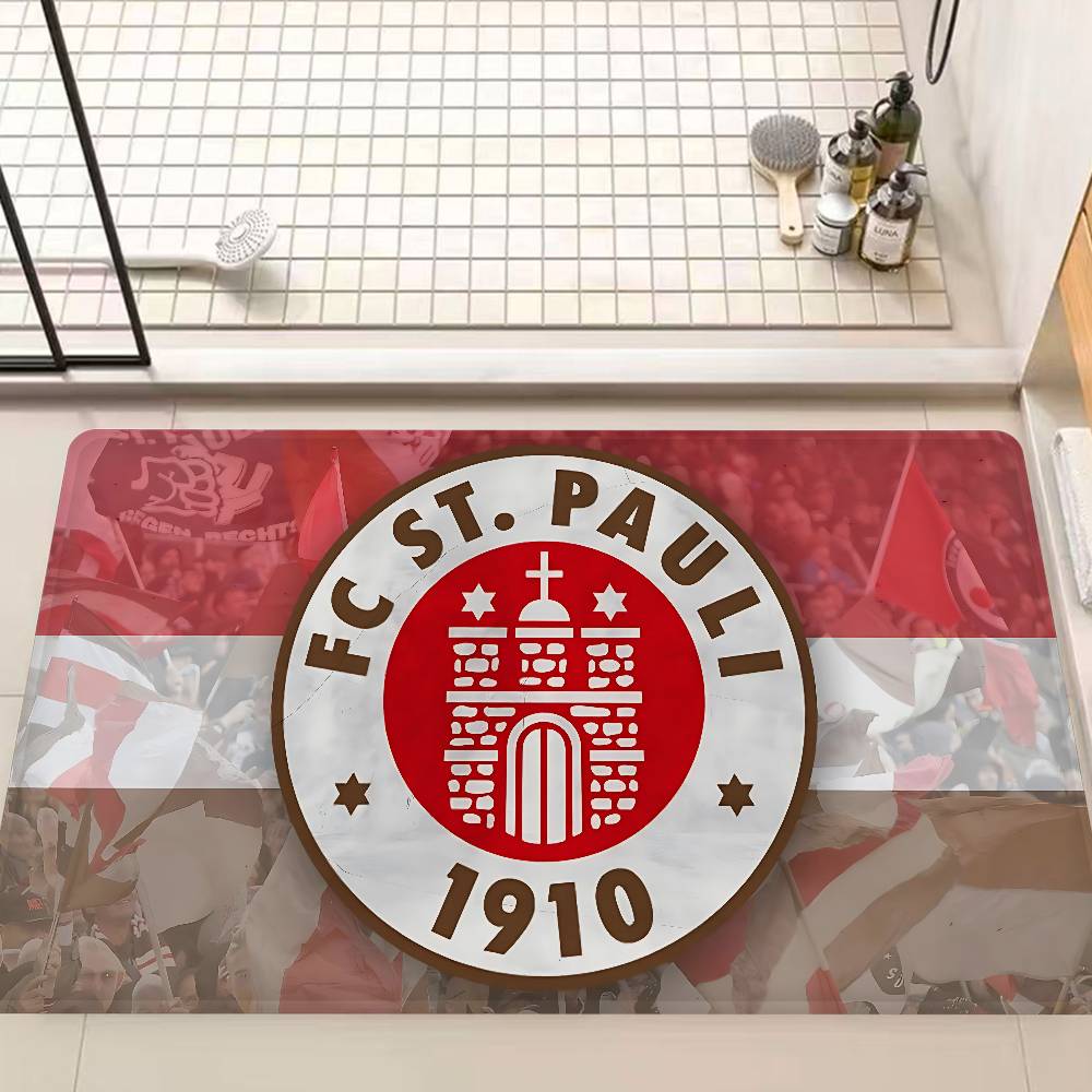 F-FC S-St. P-Pauli Bathroom Mat Anti-slip Absorb Water Long Strip Cushion Bedroon Mat Hotel Decor Mat