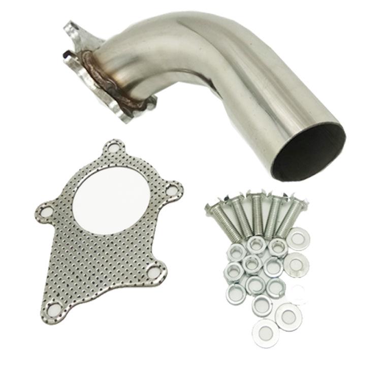 T3/T4 Turbocharger 90° Downpipe with 2.5" Exhaust and 5-Bolt Flange.