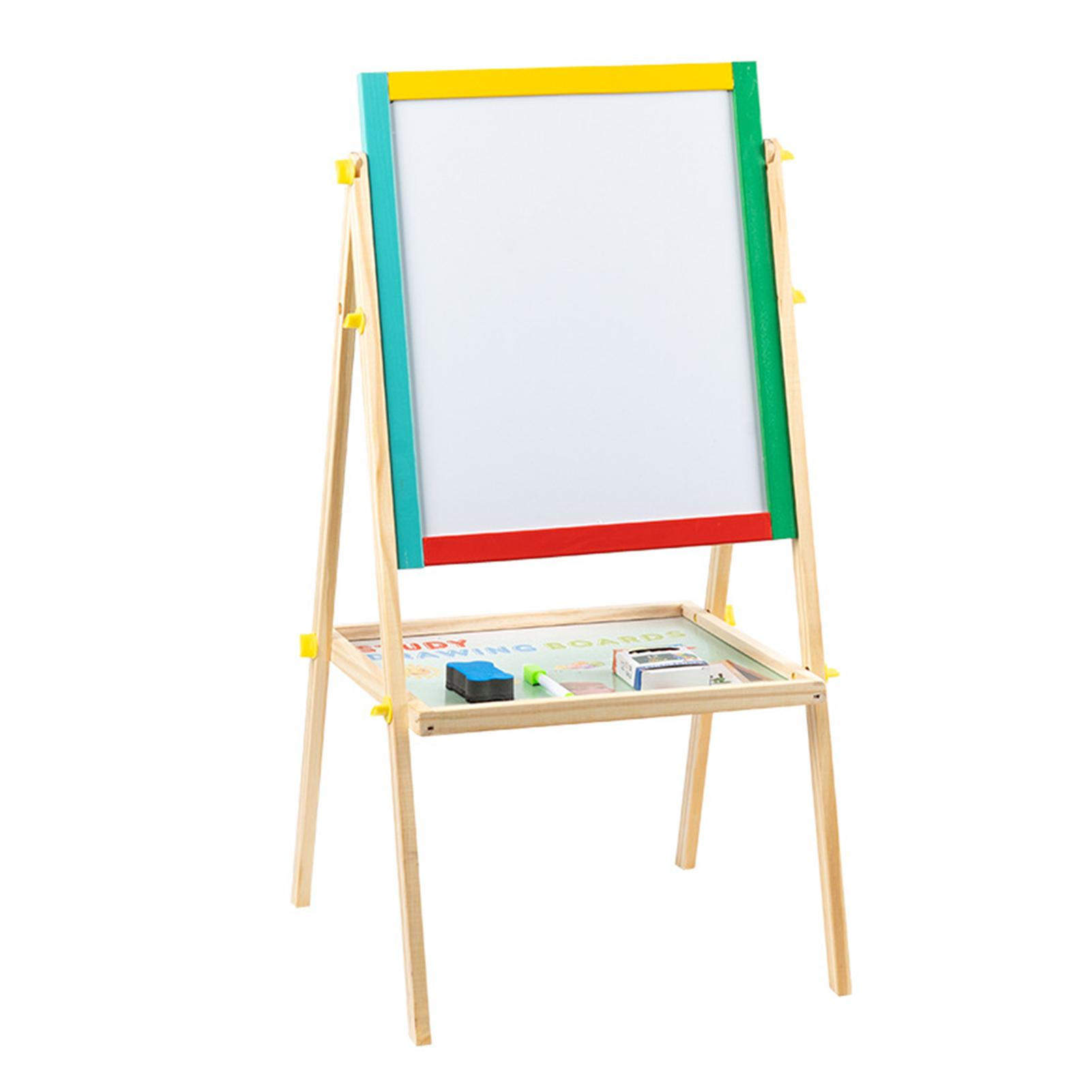 

Детский деревянный художественный мольберт, рама для рисования, подставка, складная доска для рисования, мольберт с подставкой, многофункциональная доска 2 в 1