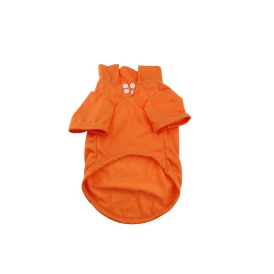 Pet Shirt Lapel Design Sweat-absorbent Solid Color Dog Two-legged T-shirt for Summer