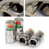 Cars Tire Air Pressure Monitor Alert 4Pcs/set Indicator Tire Valve Cap Gauge Car Accessories Car Tyre Pressure Gauge Caps Useful