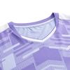 Li Ning Badminton Serie Bequemes Lässiges Einfaches V-Ausschnitt Pullover Kurzarm Badmintonshirt Unisex Oberteile Helllila AAYV045-4