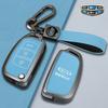 3 Buttons Zinc Alloy Auto Key Fob Case Protect Skin Cover Fit For Geely Gx3 Ec7 Ec8 Gc6 Ec715 Ec718 Emgrand7 Eu7 Ec7-Rv Ec718-Rv Key Ring