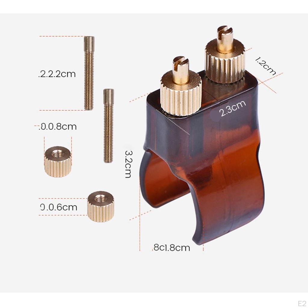 2x Erhu Fine Tuner String Adjuster Tune Parts Direct Replace Brown