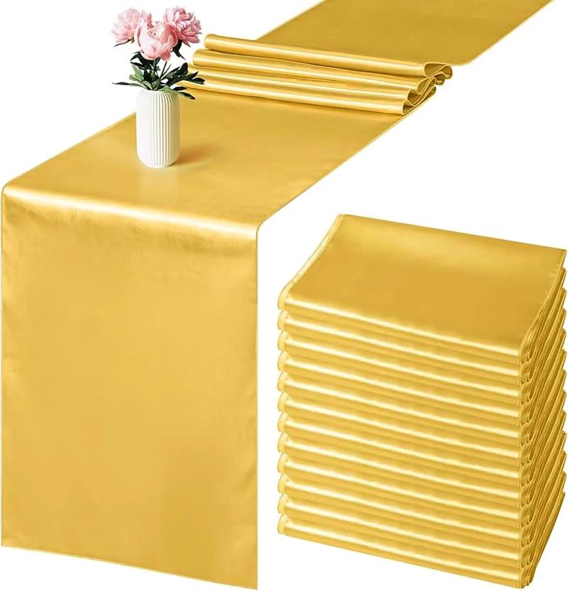 2-10PCS Satin Table Runner 30x275cm For Wedding Party Events Decoration Birthday Parties Banquets Decor Graduations Engagements