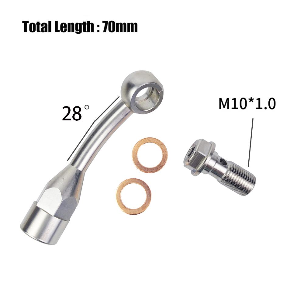 Motorcycle Brake Fluid Hose Extension Bracket Tubing CNC 304 Stainless Steel Universal M10 Brake Hose For RCS Spare Accessories