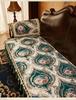 European Classical Leather Sofa Luxury Sofa Cushion Four Season High-end American Anti Slip Sofa Cover Plant and Flower Pattern