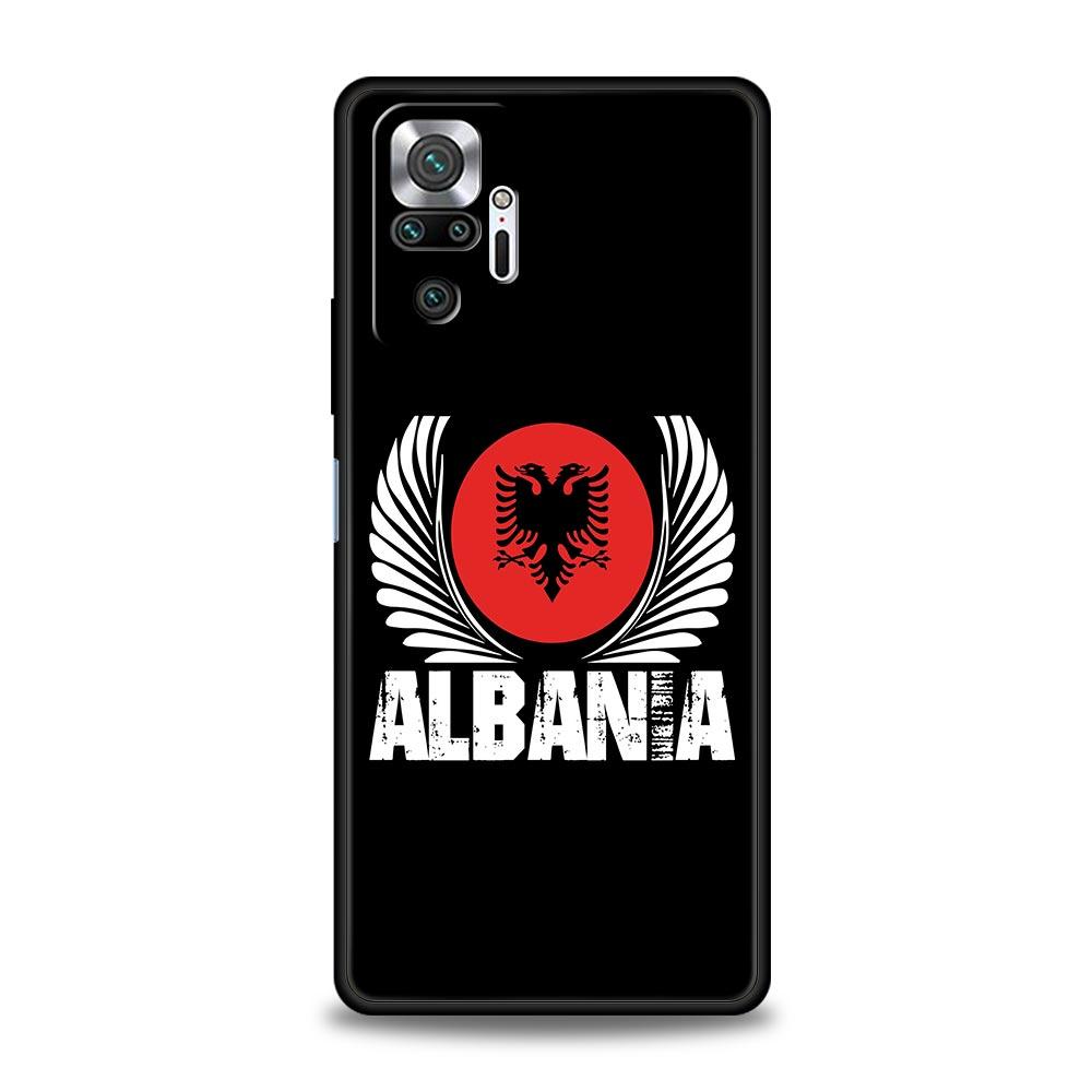 Albania Albanians Flag Phone Case For Xiaomi Redmi Note 14 13 5G 10 11 12 Pro Plus 4G 14C 13C 12C 10C Black Cover