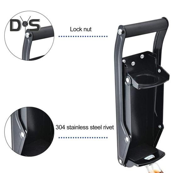 1 Set 16 Oz 500ml Anti-deformed Beer Can Crusher Wall-mounted Durable Simple Installation Beer Jar Plastic Drink Bottle Breaker