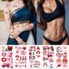 10 Blätter Rosa Valentinstag Tattoo-Aufkleber für Gesicht, Arm und Körper, temporäre wasserdichte dekorative Tattoo-Aufkleber, kreative Geschenke