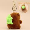 Cartoon Pendant Keychain Rotating Pendant Turtle Jitterbug Wings Bee Capybara Water Dolphin Keychain Bag Hanging Ornaments