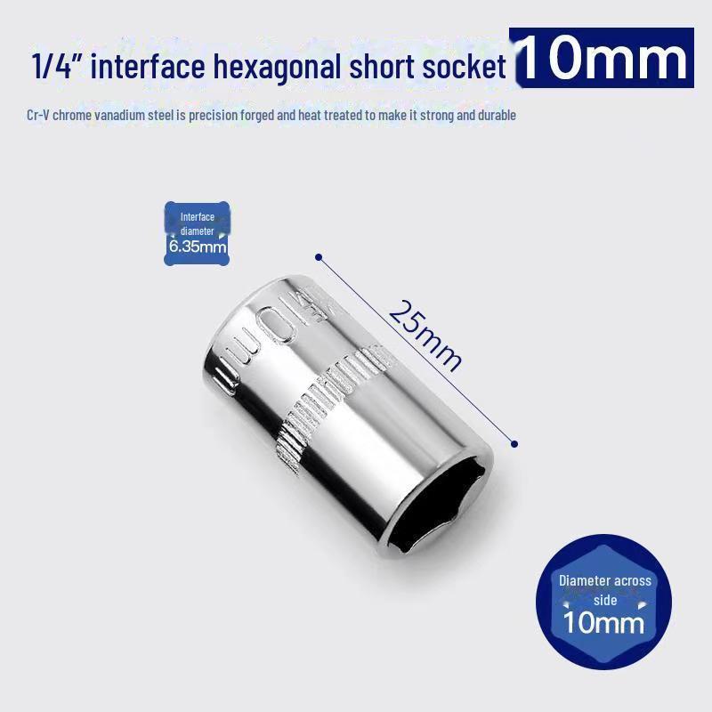 Xiaofei 1/4-Zoll-Sechskant-Steckschlüsselsatz: 6,3 mm – 14 mm Ratschenschlüssel für Autoreparaturen