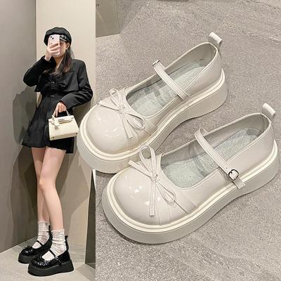 Autumn Chunky Women Mary Jane Shoe Fashion Shallow Butterfly-knot Platform Ballet Sneakers Ladies Flats Lolita Shoes Footwe