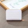 Woven Women'S Wallet Short And Simple Card Bag Zipper Coin Purse