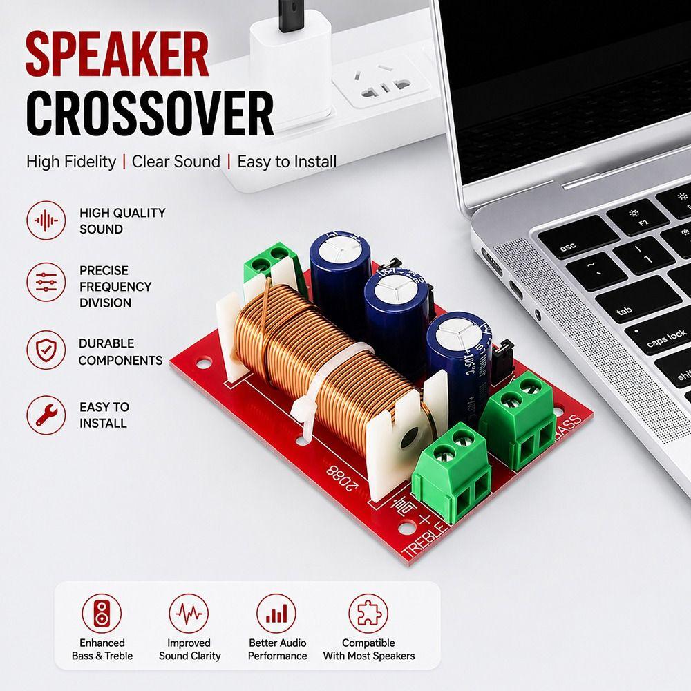 1Pcs 4-16ohm Impedance Frequency Divider YLY-2088 Adjustable Bass Treble Board Full Range Audio DIY