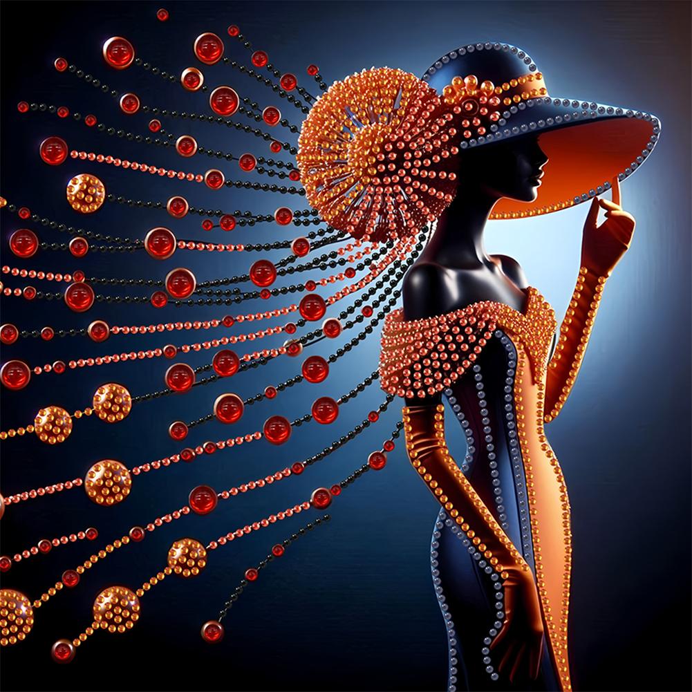 

5D DIY Partial Special Shaped Drill Diamond Painting Kit Elegant Lady Decoration yxz133