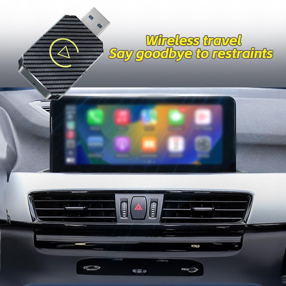 2-in-1Car Wireless Adapter For Carplay & Android Auto USB Plug Bluetooth 5.0 Wired To Wireless Mini Box Car Accessories 1PCS