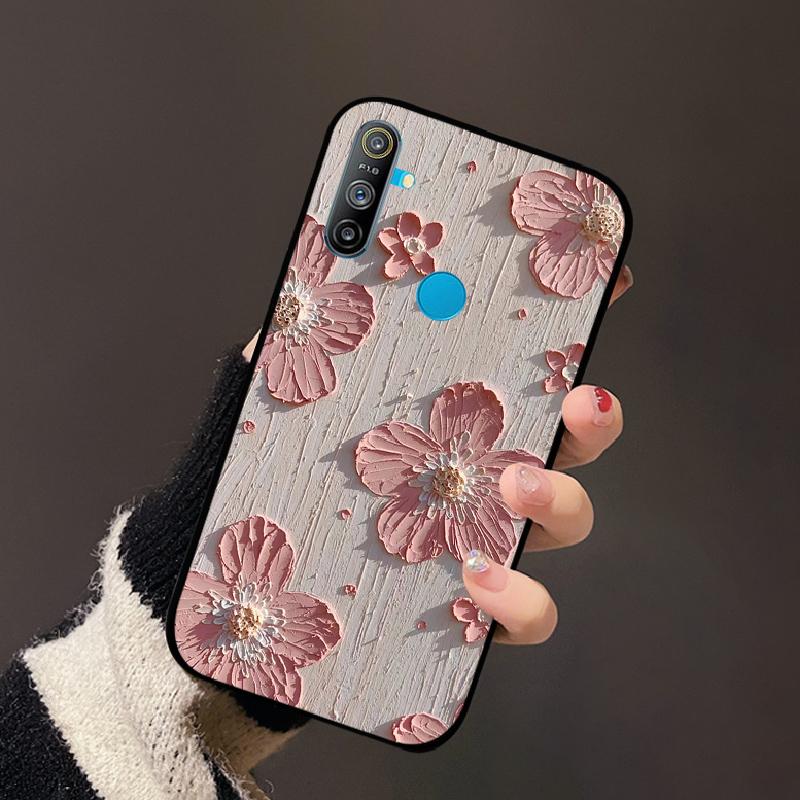 For Realme C3 4G Case Luxury Black Soft Silicone TPU Cover Shockproof Bumper For Oppo Realme C 3 RMX2021 Phone Protective Fundas