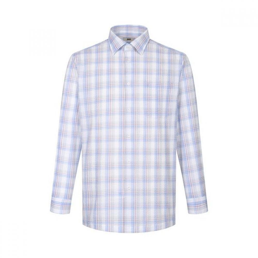 

DakS Men S SeerSucker Check Regular Fit Long Sleeve Shirt dmS1Shcl111a1 white/095