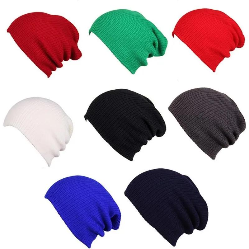 Elastic Solid Color Warm Knitted Hat New Simple Soft Thin Knitted Hat Outdoor Warm and Cold Resistant Fashionable Hat