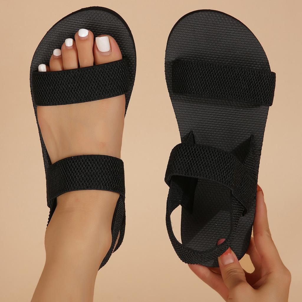 Women's flat sandals elastic band foam shoes Chaozhou cool slippers summer