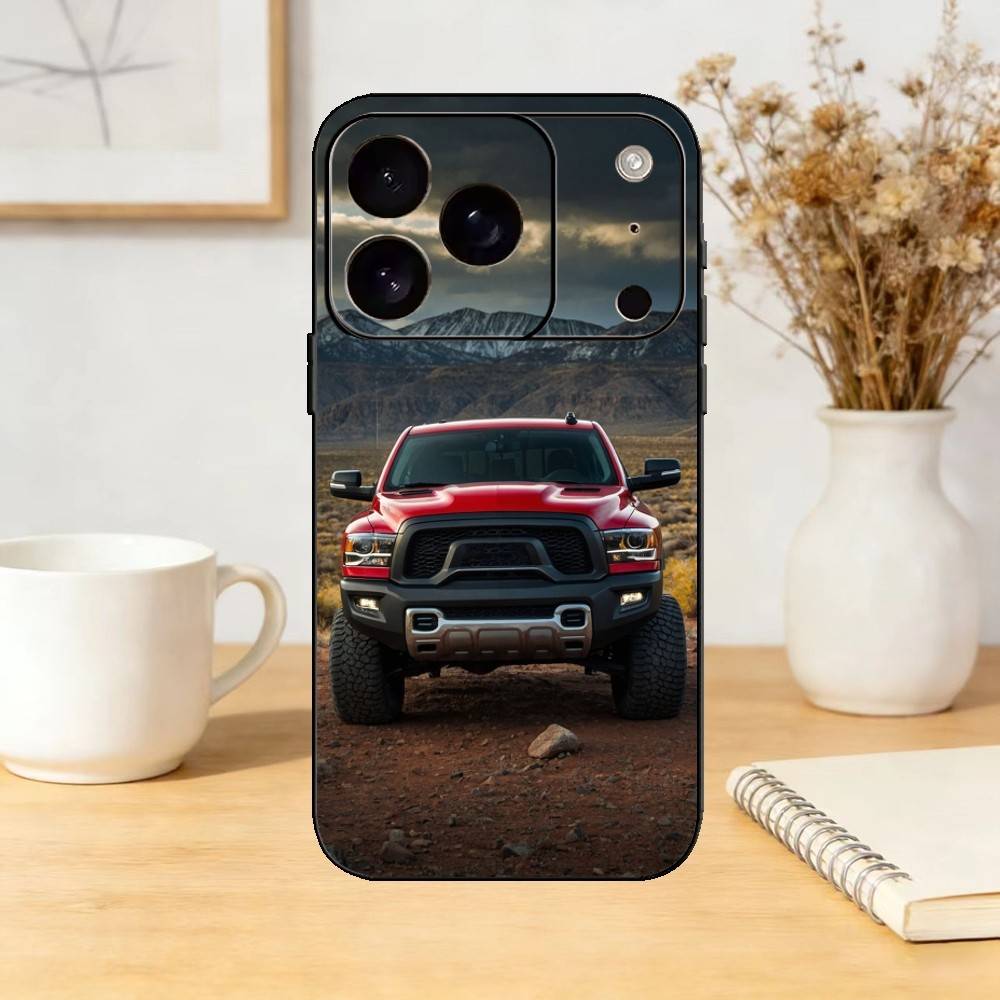 

Pickup Truck CAR R-RAM 1500 TRX Phone Case Silicone black Soft For IPhone 17,16,15,14,13,12,11,SE,Plus Pro Max iPhoneXSMAX
