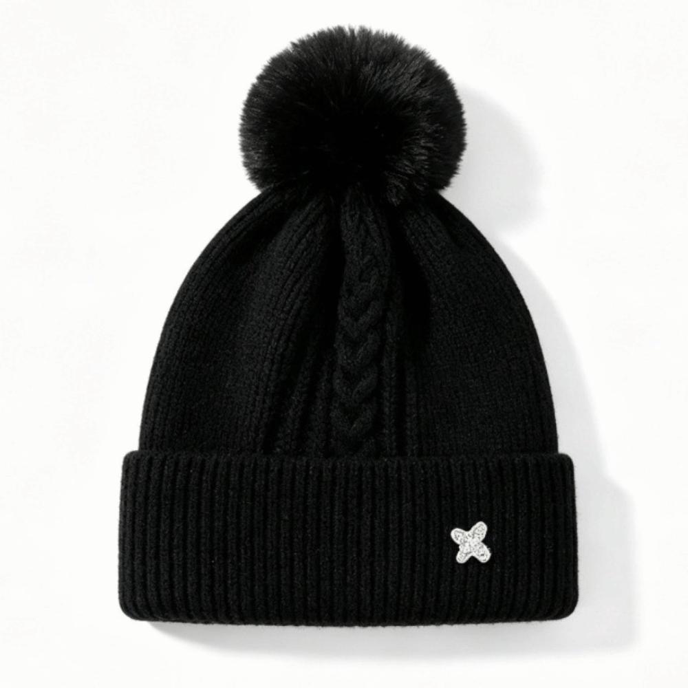 Ear Protection Knitted Cap Windproof Pompoms Hat Casual Winter Hat Outdoor