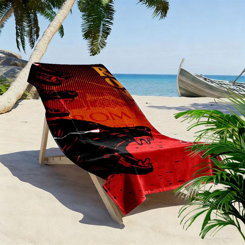 The Wolves Logo Print Beach Towel, Large Soft Quick Dry Towel for Beach Camping Swimming