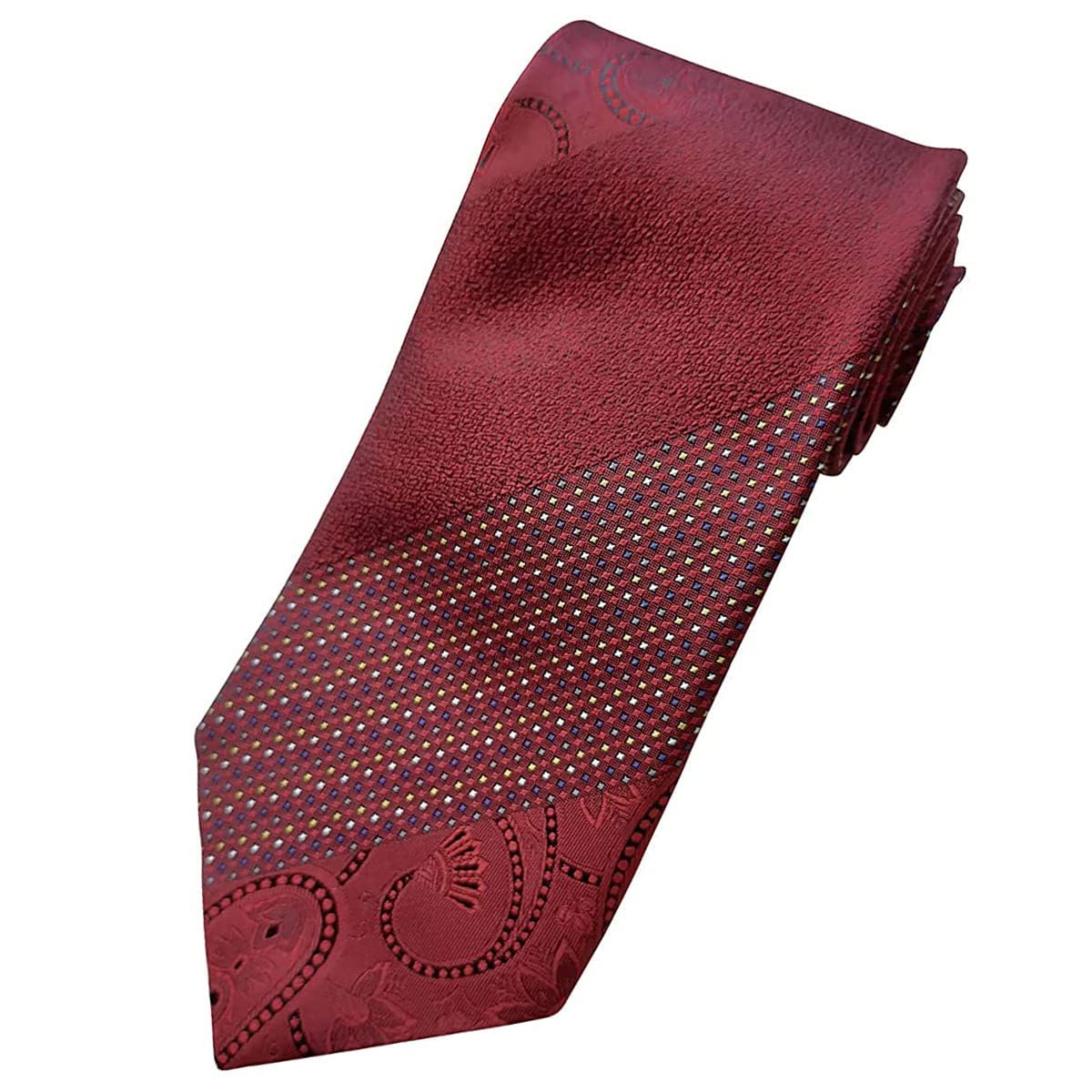 

Галстук NEKADO Kyoto Nishijin Textile Original в широкую полоску с узором пейсли [NEKADO] для мужчин [красный]
