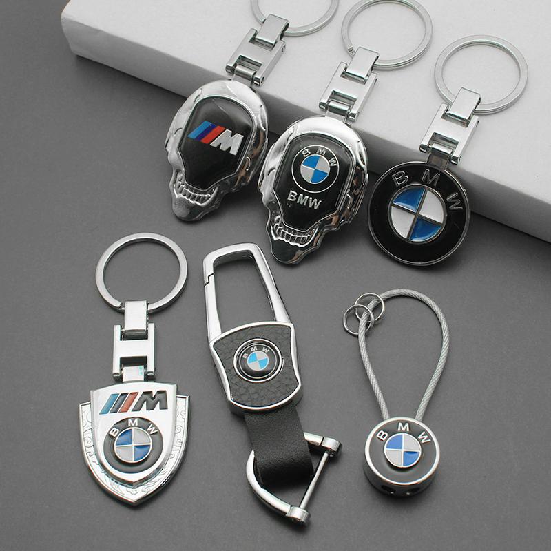 Car 3D Styling Metal Emblem Keychain Leather Woven Badge Key Ring Accessory For BMW M E46 X1 X2 X3 X4 X5 X6 F48 G01 E84 E83 F30 pzcr42