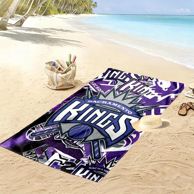 Sacramento Kings Print Beach Towel, Large Soft Quick Dry Towel for Beach Camping Swimming