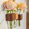Solid Wood Magnetic Vase for Fresh Flowers and Single Stem Arrangements