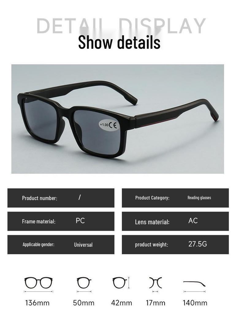 European American Style High-Quality Square Frame Reading Glasses for Books & Phones